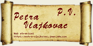 Petra Vlajkovac vizit kartica